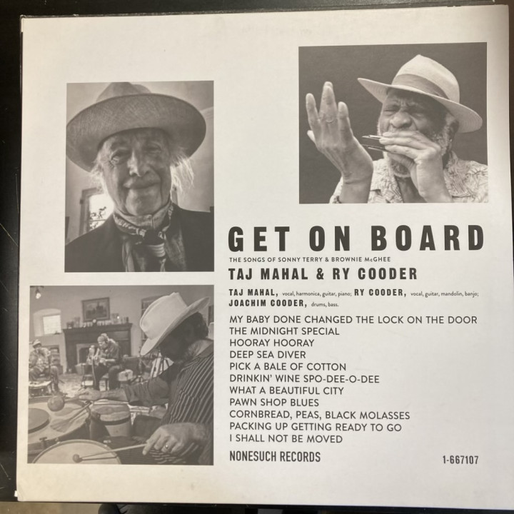 Taj Mahal & Ry Cooder - Get On Board (EU/2022) LP (VG+/VG+) -blues-